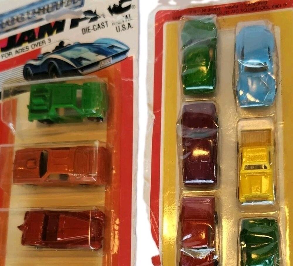 2 VTG '83 & 81 TOOTSIETOY Jam Pac Speedsters Die Cast Metal Miniature cars NOS